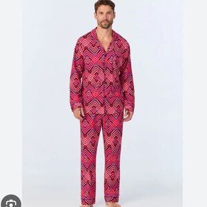 Mr Turk x BedHead Pajamas Geo Trellis Long-Sleeve Long Pant Jersey PJ Set L